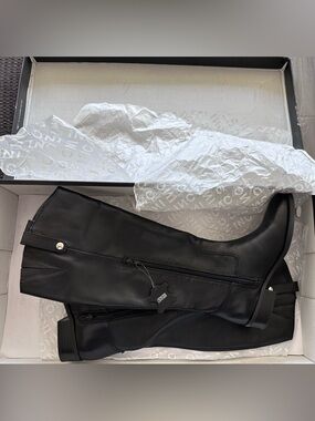 INC International Concepts Black Knee-High Boots with Side Zipper